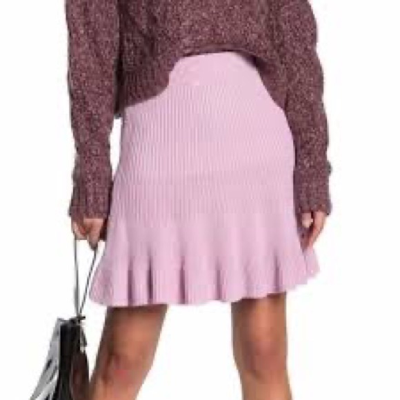 Free People Dresses & Skirts - FREE PEOPLE LAVENDER SWEATER SKIRT